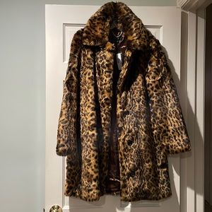 NWT J.Crew faux fur coat